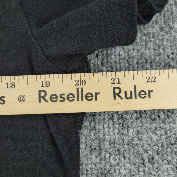 Juicy Couture Shirt Women Large Black Graphic Tee Crew Neck Short Sleeve Stretch - Picture 9 of 13